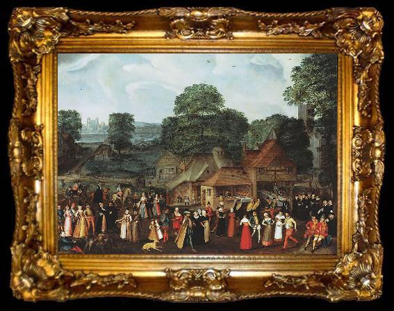 framed  joris Hoefnagel A Fete at Bermondsey or A Marriage Feast at Bermondsey, ta009-2